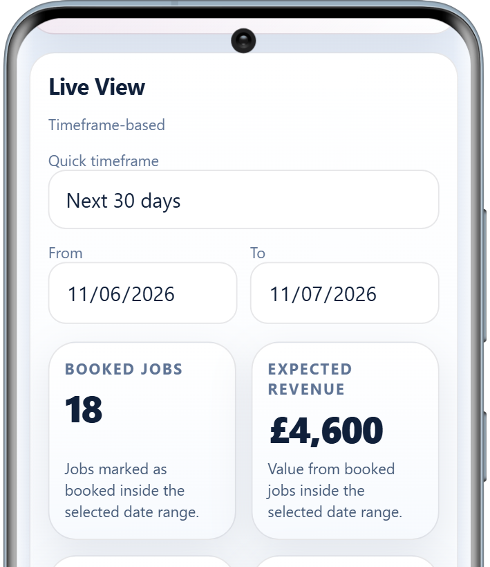 HandyMinder upcoming money screen
